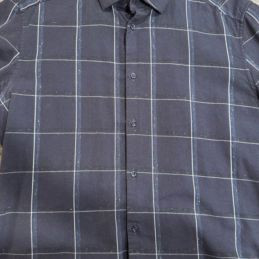 Reiss Navy Striped Dress Shirt- Slim Fit (XL) - Picture 5 of 8